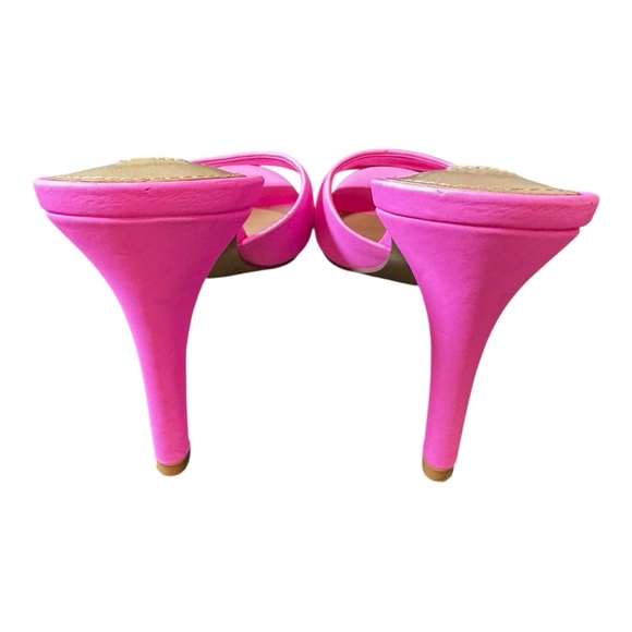 Steve Madden Erin Neon Pink Heeled Mule Sandals Vibrant Size 7.5 - Picture 5 of 10